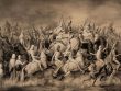 Alexis Soltykoff (1806-1859), Chir Sing roi du Panajab et sa suite allant à la chasse aux environs de Lahore, mars 1842. Lithographie de Rudder, publiée par Auguste Bry. Hors marges : H : 49 cm L : 69,2 cm, feuille : H : 59,5 cm L : 75,5 cm. Estimation : 500 euros - 800 euros.
